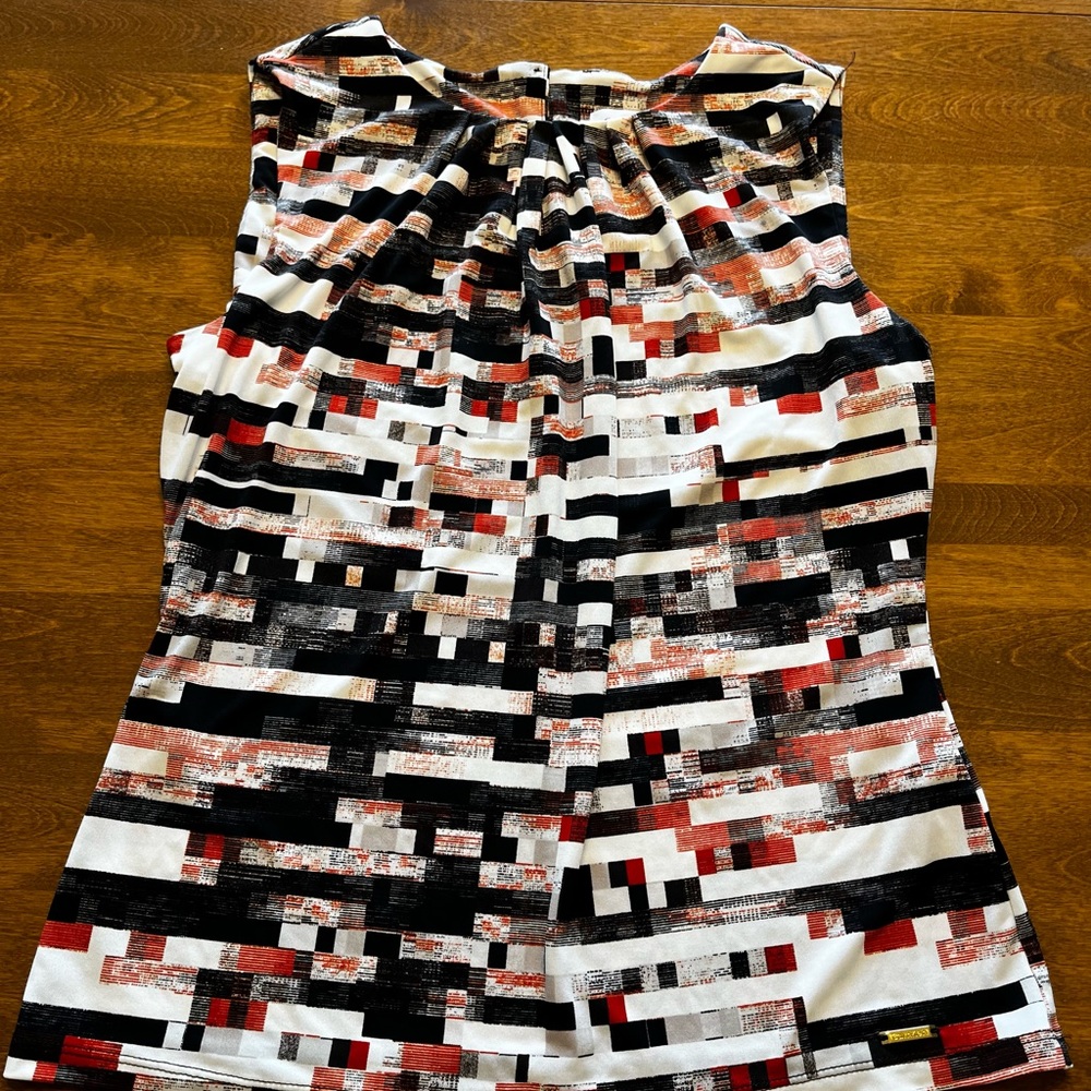 Calvin Klein Sleeveless Abstract Top Small